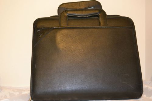Black leed&#039;s samsill monarch planner size 3-ring binder-briefcase-carry handles for sale