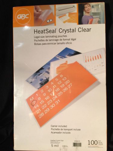GBC HeatSeal 5 Mil Legal Size Laminating Pouches 100 Count Model 3740473
