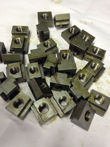 TEE SLOT NUTS, 1/2&#034;-13 THREAD, USED IN GOOD CONDITION, 3.52 LBS.