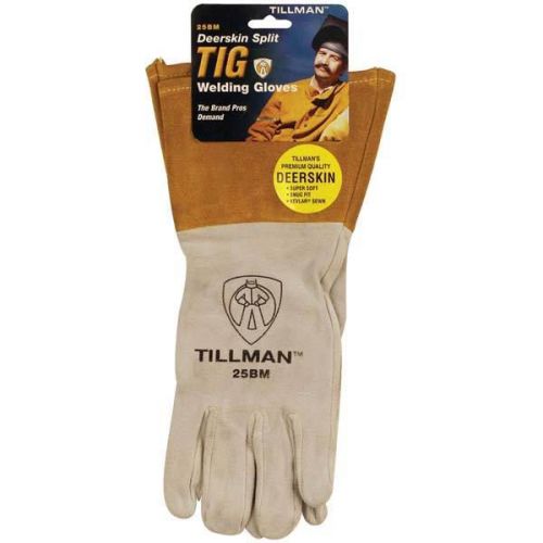 TILLMAN 25BM 4&#034; Leather Cuff Split Deerskin Kevlar Sewn Tig Gloves