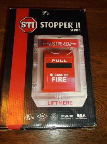 Sti stopper ii alarm pull station flush mount cover #sti-1100 (nib) for sale