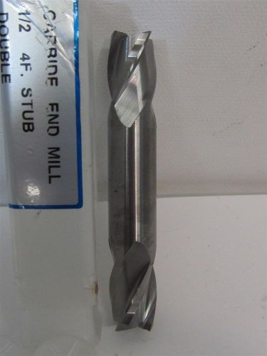 Double 1/2&#034; x 1/2&#034; x 5/8&#034; x 3&#034;, solid carbide, stub, double end mill for sale