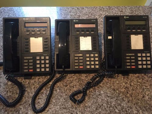 AT&amp;T, Lucent, Avaya Merlin MLX10D Legend Telephone Black Lot of 3 phones