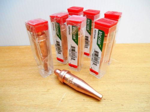 LOT OF 7 VICTOR 0-1-101 SIZE 0 ACETYLENE CUTTING TIP, NEW INDISTRESSED PACKAGE