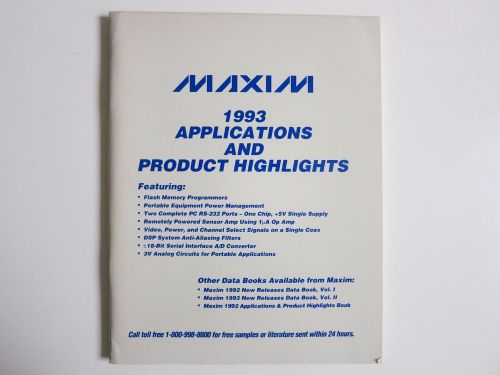 1993 MAXIM Applications and Product Highlights, Flash Memory Programming