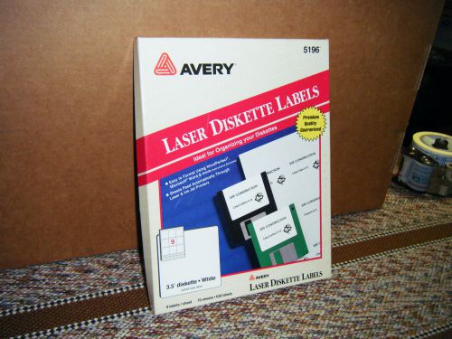 Avery 5196 : Laser Diskette Labels, White