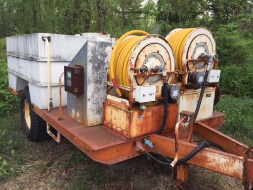 High pressure wash unit / trailer mounted / (2) 1000 psi guns /  waterous corp. for sale