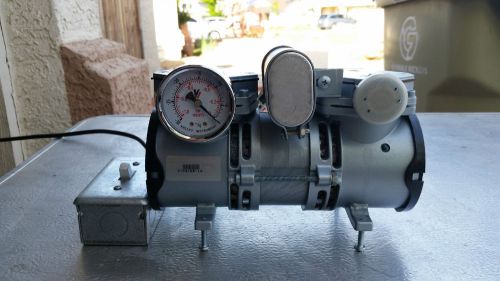 Gast dual oil less vacuum / preasure pump model maa-v146a-hb 120vac 1.2 amp for sale