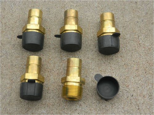 Five new brass Parker male tube adapter 3/4 male NPT to 3/4&#034; tube