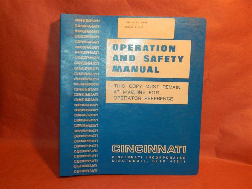 Cincinnati 1810 Mechanical Shear Operation And Safety Manual
