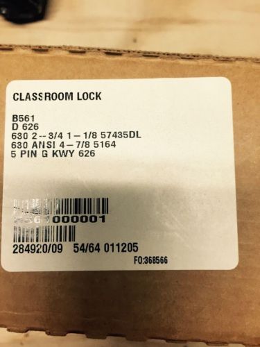 FALCON B561 D  626  CLASSROOM LOCK Lever w/ Keys SATIN CHROME