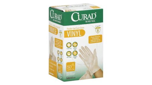 Curad Basic Care Vinyl Exam Gloves 50 Pack, One Size Fits Most