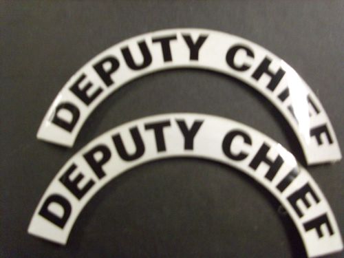 CRESCENTS  PAIR DEPUTY CHIEF FOR FIRE HELMET OR HARDHATS