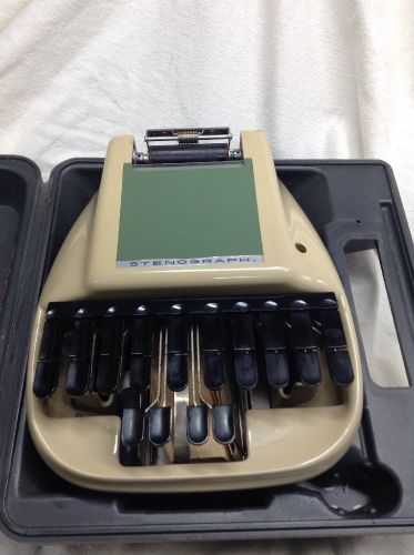 Vintage Stenograph Reporter Shorthand Machine w/ Case Works