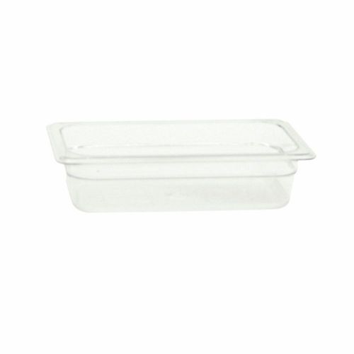 1 PC Poly Winco Polycarbonate Food Pan 1/4 Size 2.5&#034; Deep  -40°F to 210°F NSF