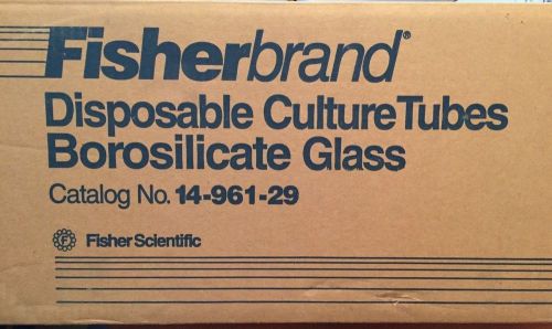 NEW Fisherbrand 16x100mm Culture Tubes, Boro Glass #14-961-29 CASE LOT 1000
