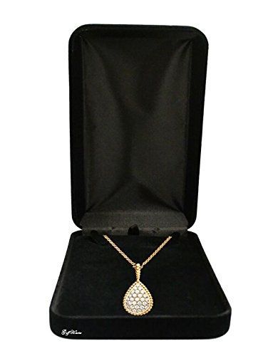 Geff house black velvet necklace box for sale