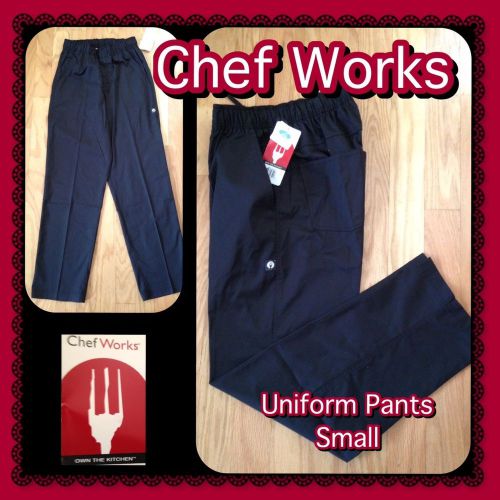 Chef Works-Men&#039;s Black Uniform Pants- Small