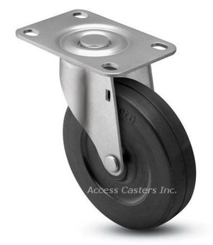 3spcrs-113 3&#034; swivel caster, soft rubber wheel, 1-3/16&#034; x 2&#034; top plate for sale