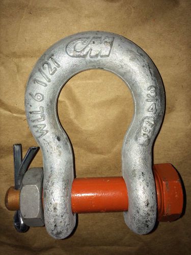 3/4&#034;  6.5 ton galvanized bolt type anchor shackle columbus mckinnon *usa* m852g for sale