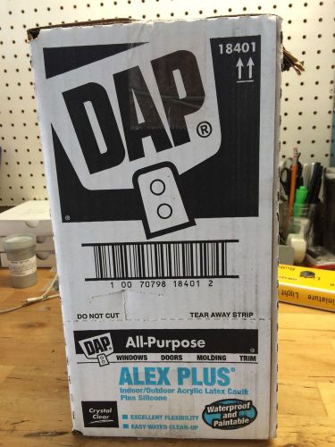 Dap 12-pack alex plus 10.1 oz. crystal clear acrylic latex caulk plus silicone for sale