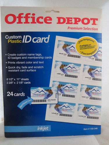 Office Depot Custom Plastic ID Card Printing Kit # 150-346