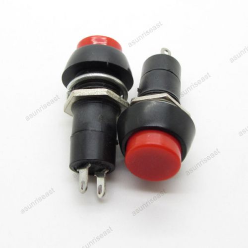 5PCS Red 12mm Push Button Switch Momentary NO Normal Open ON-OFF 2 Pin Round