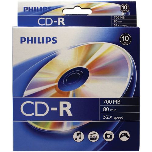 Philips cr7d5bb10/17 700mb cd-rs, 10-ct peggable box for sale
