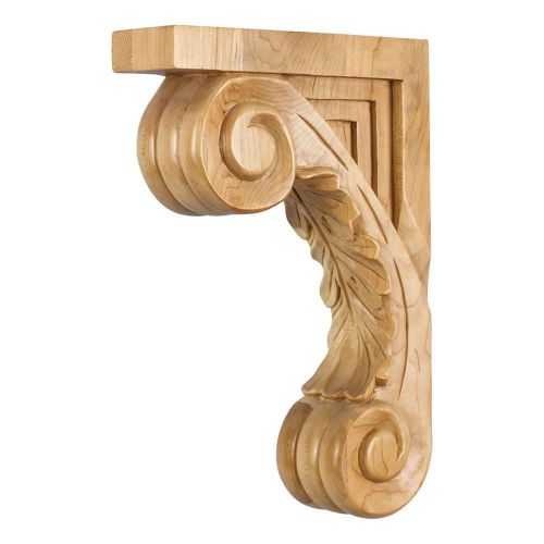 One-2-5/8&#034; x 9&#034; x 13-1/8&#034; Acanthus Scrolled Traditional Bar Brackets