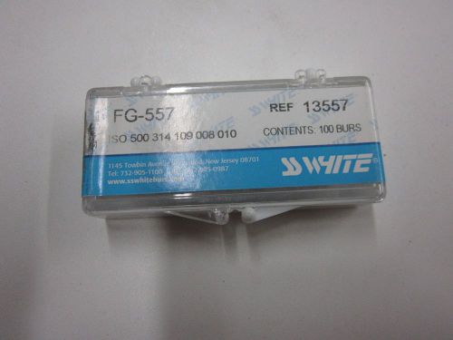 White S.S Carbide Bur FG-557 Pack of 100
