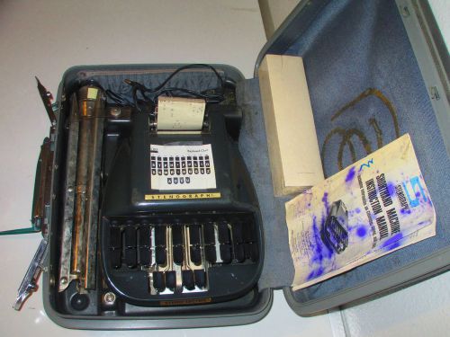 VINTAGE STENO-LECTRIC STENOGRAPH W/ CASE REPORTER SHORTHAND