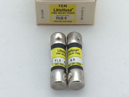 Flq4 – littelfuse, 4 amp 500vac, slow blow, midget fuse, (size: 5ag) for sale