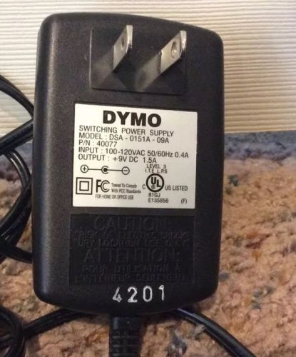 DVE Switching Adapter Power Supply  9VDC  DSA-015A-09A DYMO Label maker