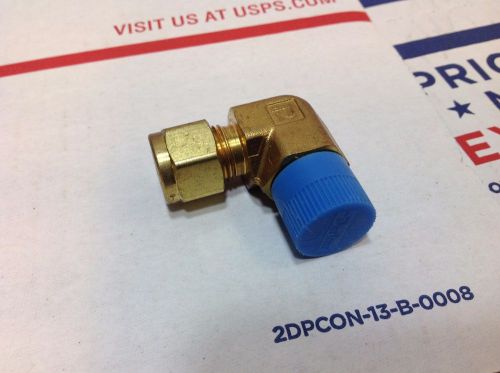 Parker  brass compression tube fitting, 90 degree elbow, 3/8&#034; x 3/8 npt male #2 for sale