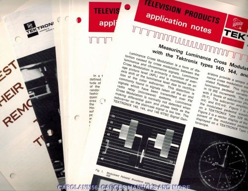 TEKTRONIX Lot Application Notes, Reference material, ect