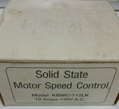 SOLID STATE KBWC-112LK MOTOR SPEED CONTROL *NEW**