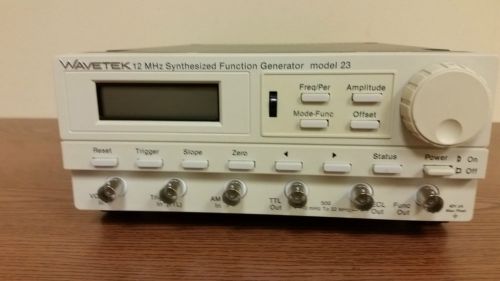 Wavetek 12 mhz synthesized function generator model 23-001 for sale