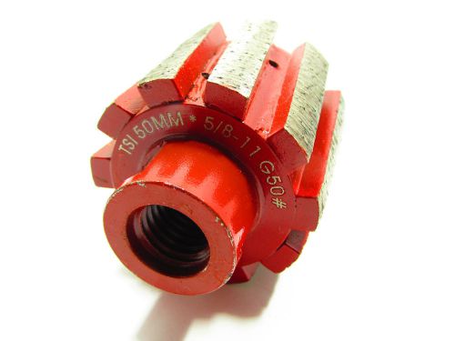TSI 50mm RED 5/8-11 G50# Diamond Drum Wheel/Sink Hole