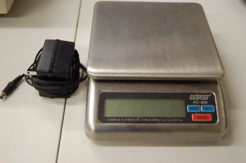 Doran pc400-05 portion control scale 5lb x 0.002lb - stainless steel for sale