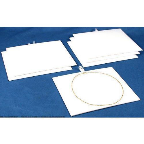 6 Jewelry Display Pad White Faux Leather Insert