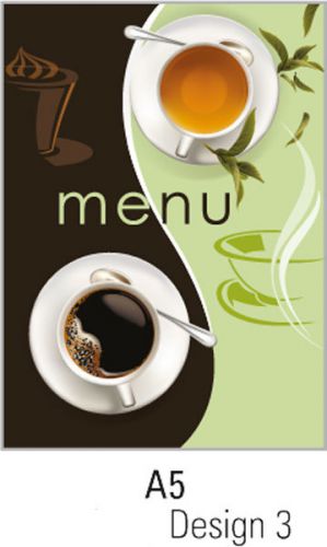 5 X MENU COVER A5 | 6 pockets 12 pages menu couverture cubierta | kids menu CAFE