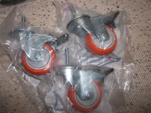 Schioppa L12 Series,GLEEF 312 UPE  3 x 1-1/4&#034; Swivel Caster with  Lock.SET OF 3