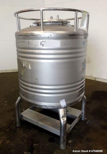Used- automationstechnik tote bin, 800 liter, 28 cubic feet, 304 stainless steel for sale