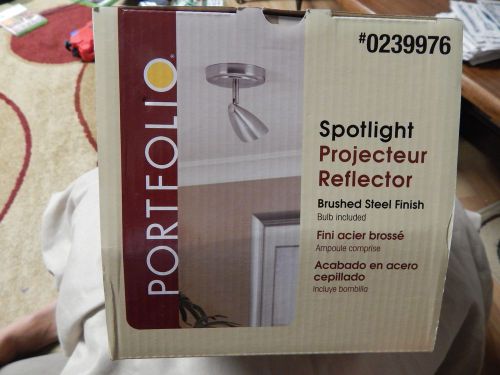 Portfolio spotlight reflector, brushed steel finish, #0239976 for sale