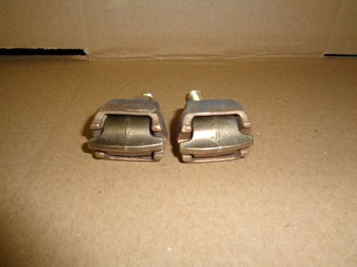 Hubbell Bronze Bolted Tap Lug One Cable to Flat #2 Sol.-350 MCM TLS52 - Qty 2