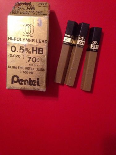 Pentel 0.5 Ultra Fine Refill Leads. (15  Tubes)