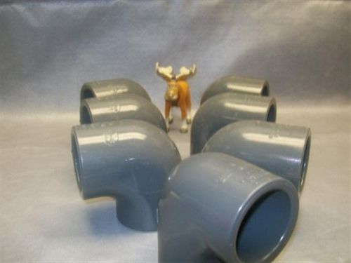 Pvc 90 degree elbow pipe fitting 1 1/4&#034; sch80 slip  lot of 7 for sale