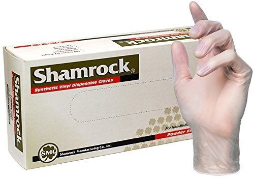 Shamrock 66422-M-bx Food Service Industrial Grade Glove, Vinyl, Powder-Free,