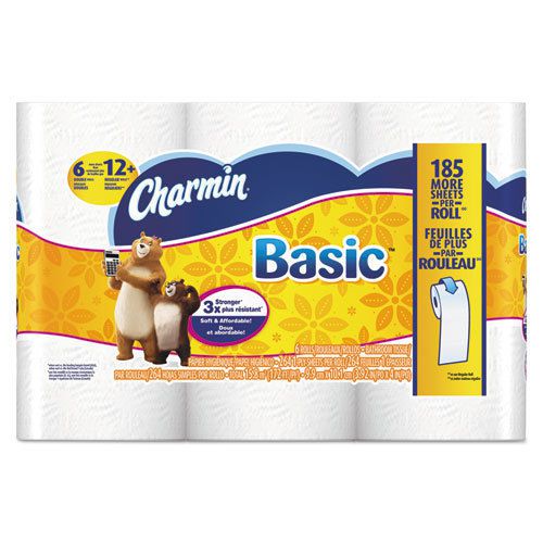 Charmin basic big roll, 1-ply, 4 x 3.92, 264/roll, 6 roll/pack for sale