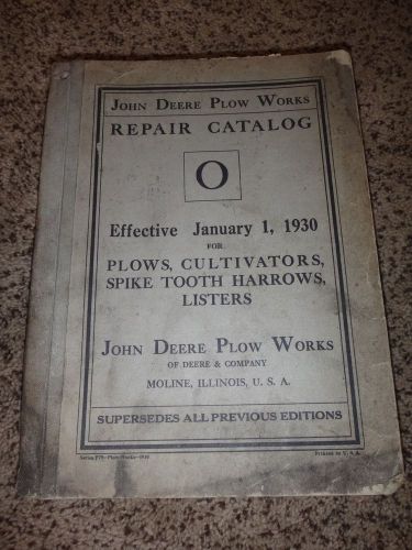 John deere o original repair catalog hit and miss gas engine stationary for sale